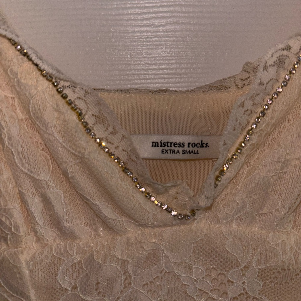 NWOT cream lace mistress rocks dress - Picture 7 of 10